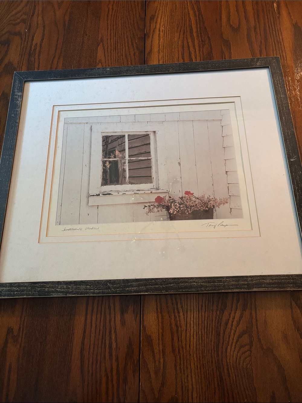 Framed Print Jonathan’s Window by Tony Casper Vintage Window with Flower Box